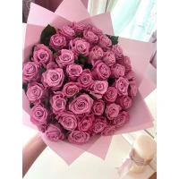 Bouquet of 51 pink roses
